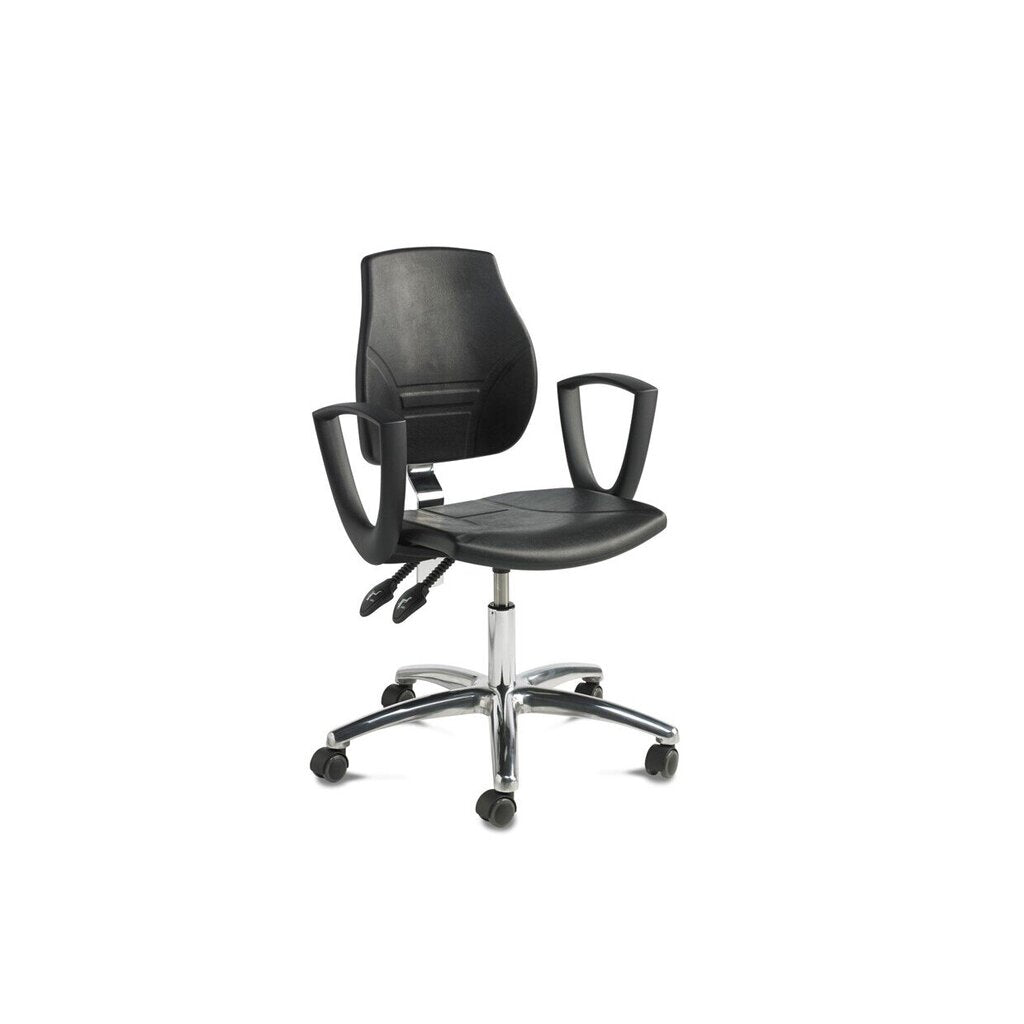 Opus PU chair with fixed loop arms